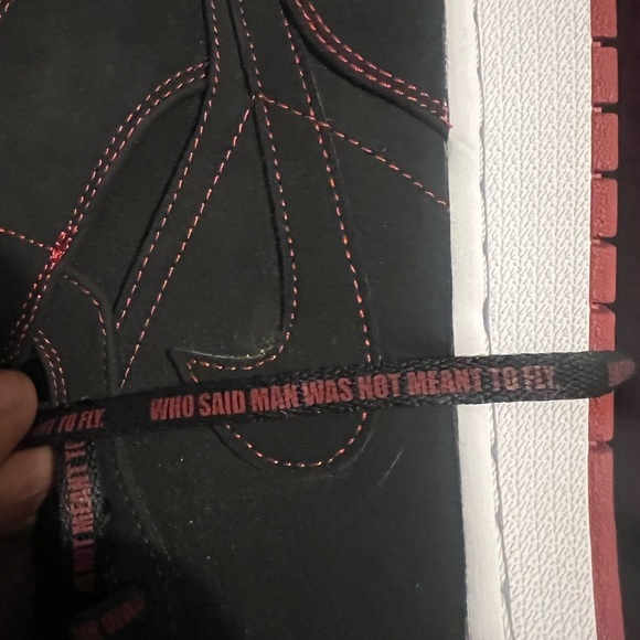 Jordan Black and Red Athletic High-Top Sneakers Jordan 1 Come Fly With Me - Picture 4 of 12